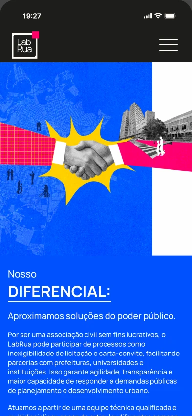 Página Nosso diferencial com formulário de contato